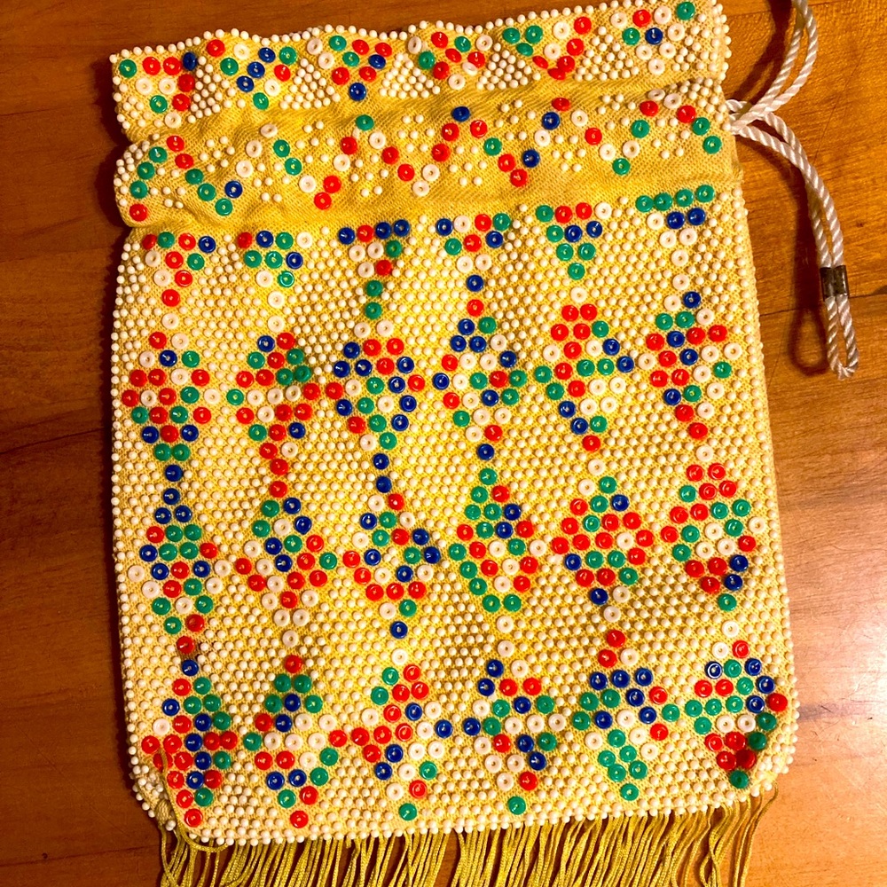 Beaded cinch sack Hong Kong